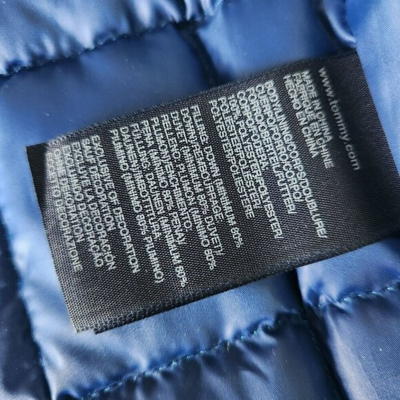 Tommy Hilfiger Mens Tropical Blue Polyester Duck Down Puffer Vest L/G - Picture 5 of 16